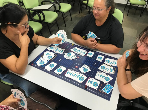 Educadores durante a oficina da Pingo no I